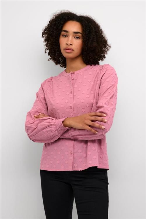 Kaffe Kaenya Blouse Kvinde Mesa Rose Langærmede Bluser Str 44 - hos Magasin