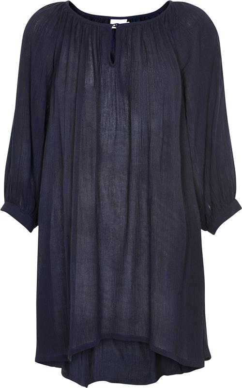 Se Kaffe Amber Tunic Kvinde Midnight Marine Tunikaer Regular Fit Str 40 - hos Magasin ved Magasin