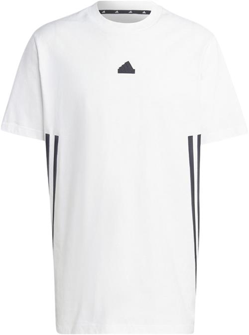 adidas M FI 3S T Mand White Kortærmede T-shirts Str L - Bomuld hos Magasin