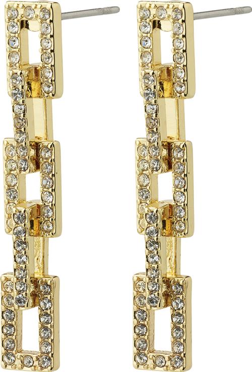 Pilgrim Coby Recycled Crystal Earrings Goldplated one size - Ørestikker hos Magasin