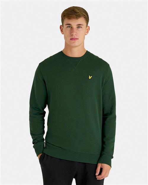 Se Lyle & Scott Crew Neck Sweatshirt Mand W486 Dark Green Sweatshirts Str S - hos Magasin ved Magasin