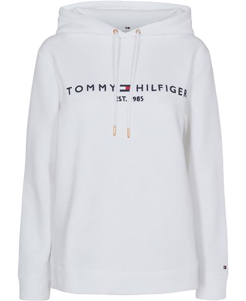 Tommy Hilfiger Heritage Hilfiger Hoodie LS Kvinde White Hættetrøjer Str M - hos Magasin