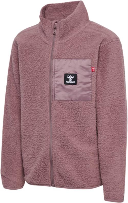 Hummel Hmlatlas Fleece ZIP Jacket Str 10 år / 140 cm - Twilight Mauve Fleece hos Magasin