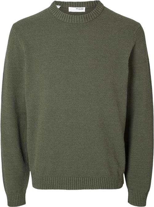 Selected Homme Slhloop LS Knit Crew Neck Mand Forest Night Sweaters Str XXL - hos Magasin