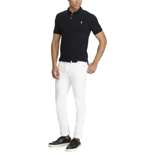 Polo Ralph Lauren Slimfit Stretch Mesh Polo Mand Sort Kortærmede Poloer Slim Fit Str XL - hos Magasin