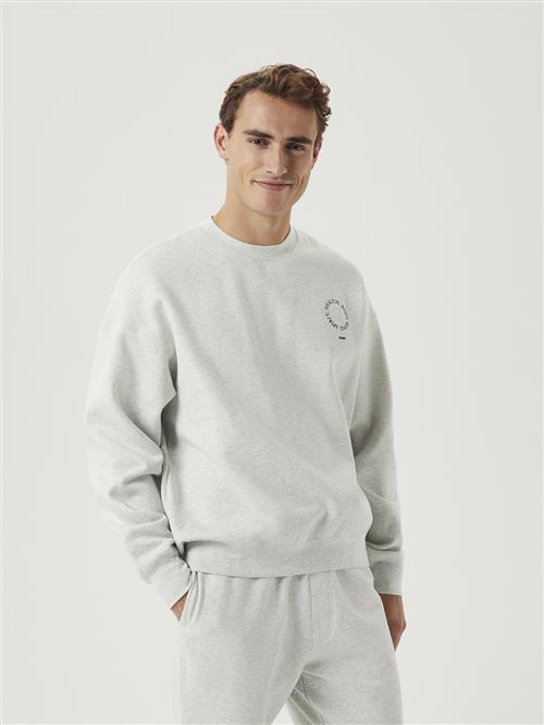 Björn Borg Borg Oversized Crew Mand Ultra Light Grey Melange Sweatshirts Str XXL - hos Magasin