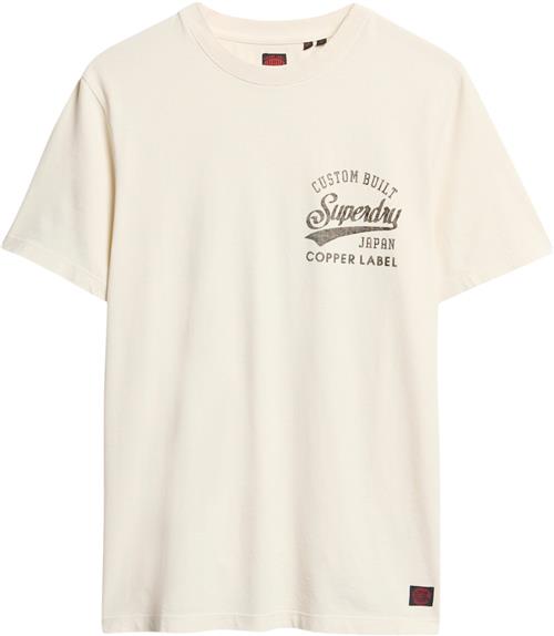 Se Superdry Copper Label Chest Graphic TEE Mand Rice White Kortærmede T-shirts Str S - hos Magasin ved Magasin