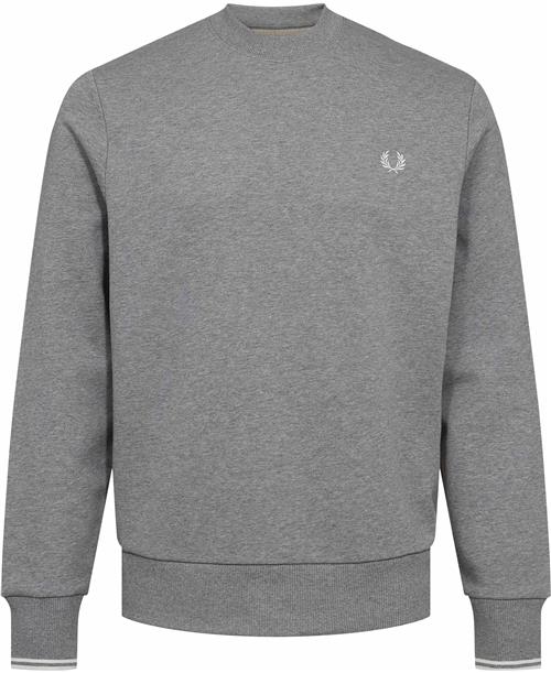 Fred Perry M7535 Mand Steel Marl Sweatshirts Str S - hos Magasin