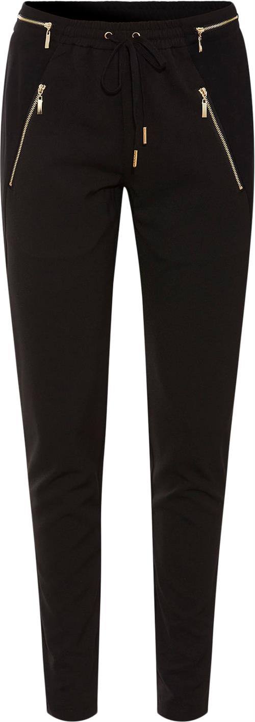 Rue de Femme New Columbine Gold Pant Kvinde Black Bukser Med Smalle Ben Str S - hos Magasin