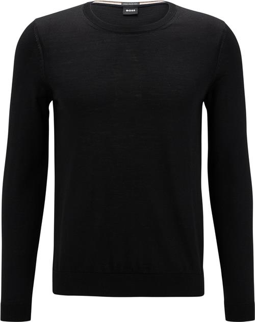 Se BOSS Boss Men Business Leisure Knitwear Mand Sort Sweaters Str XL - hos Magasin ved Magasin