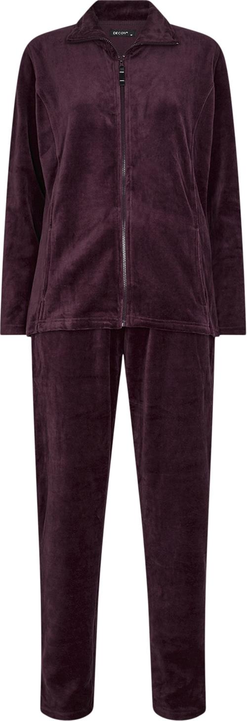 Decoy Decoy Velour Homewear set Pyjamassæt Str S - hos Magasin