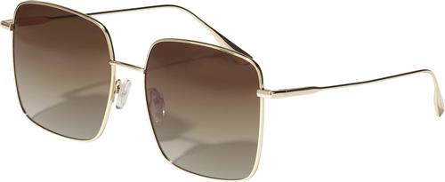 Pilgrim Jonan Sunglasses Brown/gold one size - Solbriller hos Magasin