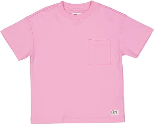 Müsli by Green Cotton Olsen Kids Pocket s/s T Str 128 - Bonbon Bluser Bomuld hos Magasin