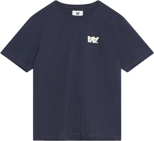 Wood Wood Ace Letter Tshirt Gots Mand Navy Kortærmede T-shirts Str XL - Bomuld hos Magasin