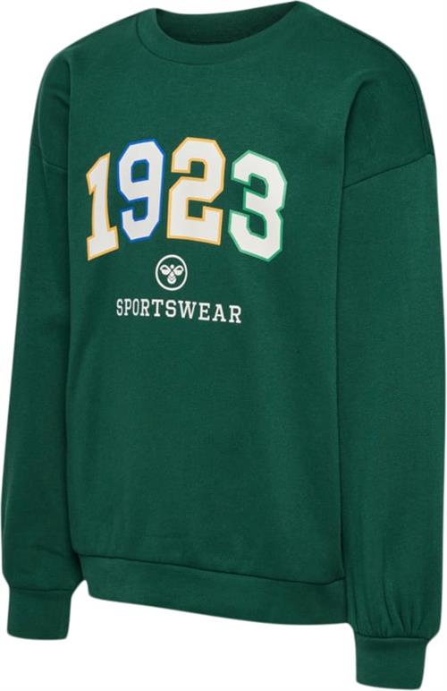 Hummel Hmlkason Sweatshirt Str 9 år / 134 cm - Rain Forest Sweatshirts hos Magasin