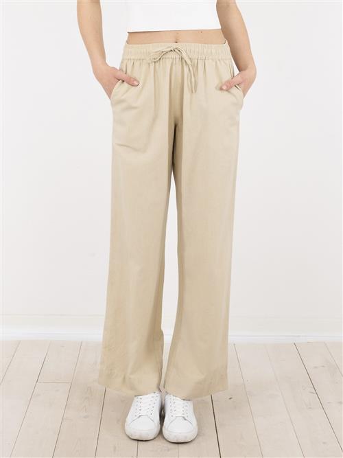 Neo Noir Sonar Mini Stripe Pants Kvinde Sand/strib Hørbukser Str 44 - hos Magasin