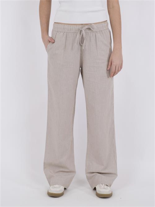 Neo Noir Sonar Mini Stripe Pants Kvinde Sand/strib Hørbukser Str 38 - hos Magasin