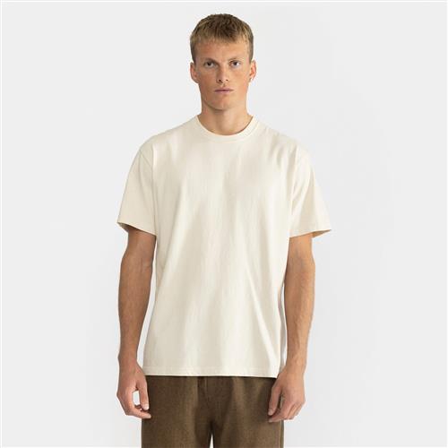 RVLT / Revolution Loose fit Tshirt With our Brand R on Back Mand Offwhite Kortærmede T-shirts Str S - Bomuld hos Magasin