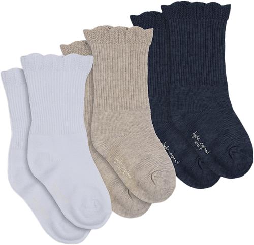 Se Konges Sløjd 3 Pack Frill Socks Str 29-32 - S00045 Strømper Bomuld hos Magasin ved Magasin