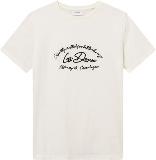 Se Les Deux Camden Tshirt Mand Light Ivory/black Kortærmede T-shirts Str L - hos Magasin ved Magasin