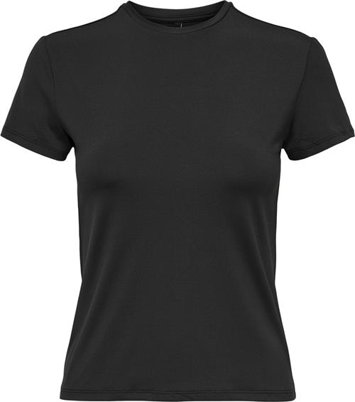 ONLY Onlea S/S TOP O Neck CS JRS Kvinde Sort Kortærmede T-shirts Str XS - hos Magasin