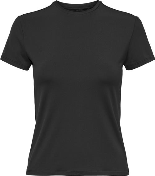 ONLY Onlea S/S TOP O Neck CS JRS Kvinde Sort Kortærmede T-shirts Str M - hos Magasin