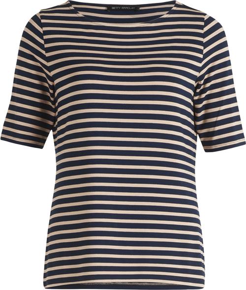 Betty Barclay Shirt Kurz 1/2 Ar Kvinde Dark Blue/beige Kortærmede T-shirts Str 38 - hos Magasin