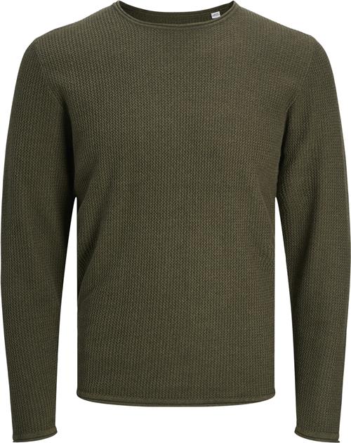 Jack & Jones Jjecooper Knit Crew Neck Noos Mand Olive Night Sweaters Str S - hos Magasin