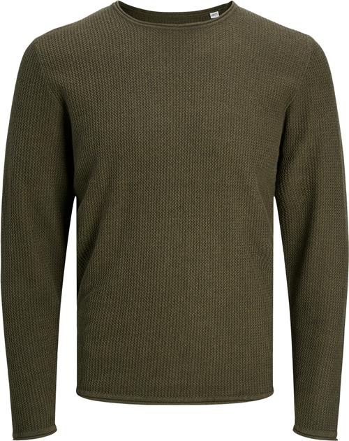 Jack & Jones Jjecooper Knit Crew Neck Noos Mand Olive Night Sweaters Str XXL - hos Magasin