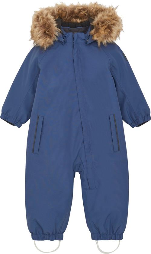 Color Kids Coverall W. Fake Fur Str 92 - Vintage Indigo Flyverdragter hos Magasin