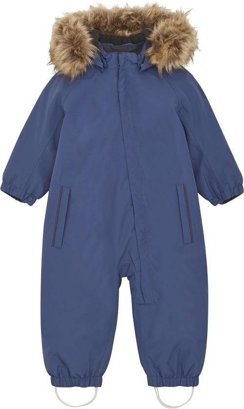 Color Kids Coverall W. Fake Fur Str 86 - Vintage Indigo Flyverdragter hos Magasin