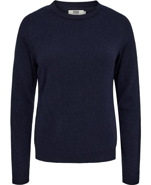 Magasin du Nord Collection Magasin Myrna 1 RWS Strik Lambswool Kvinde Navy Sweaters Str L Uld