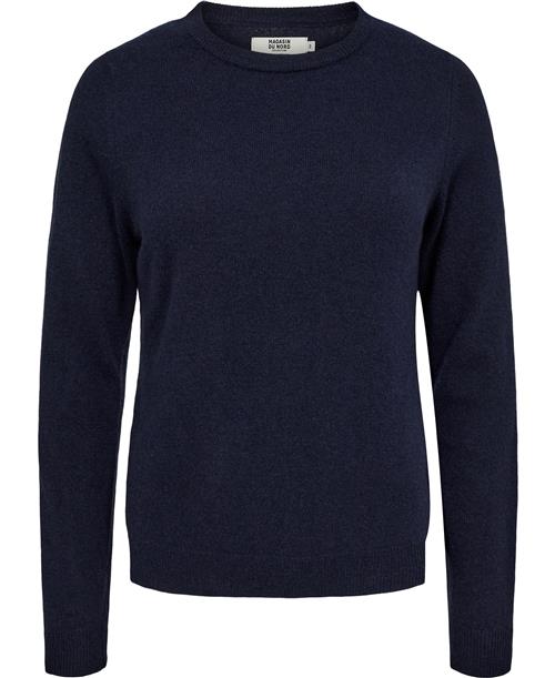 Magasin du Nord Collection Magasin Myrna 1 RWS Strik Lambswool Kvinde Navy Sweaters Str M Uld