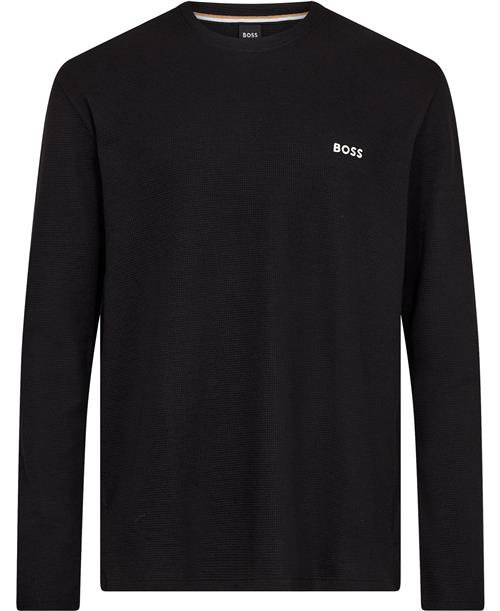 Se BOSS Waffle Lsshirt Mand Sort Sweatshirts Str L - hos Magasin ved Magasin