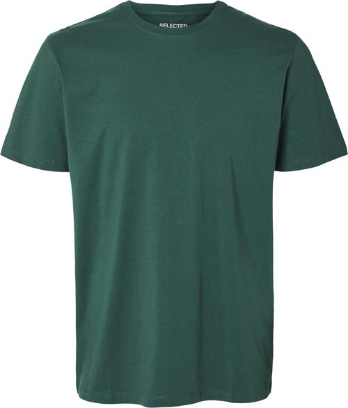 Se Selected Homme Slhaspen SS Oneck TEE Noos Mand Rain Forest Kortærmede T-shirts Regular Fit Str S - hos Magasin ved Magasin