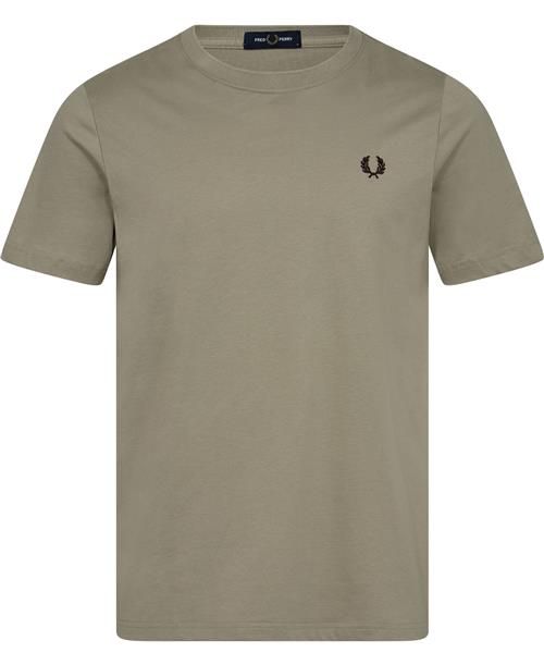 Fred Perry M1600 Mand Warm Grey/brick Kortærmede T-shirts Str M - Bomuld hos Magasin