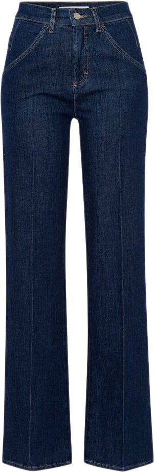 BRAX Style.Maine Kvinde 12 Clean Dark Blue Flared Jeans Str 44 - hos Magasin