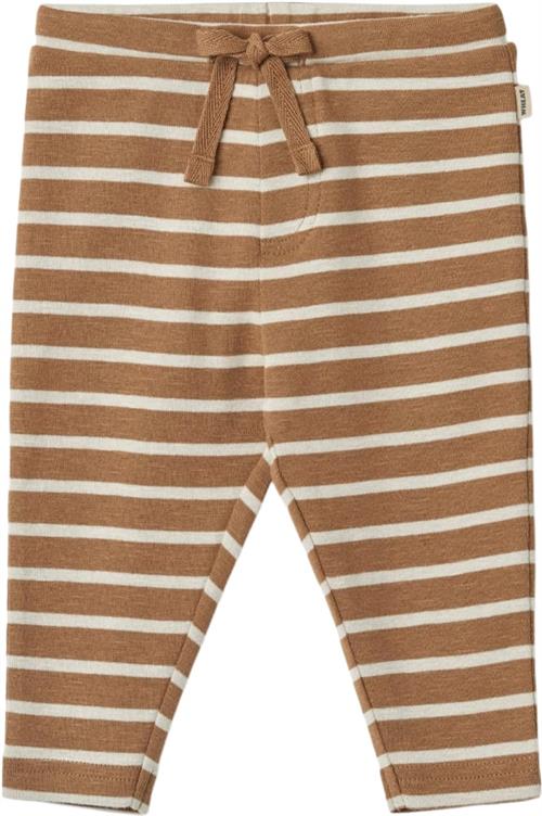 Wheat Jersey Bukser Manfred Str 74/9m - Caramel Stripe Bukser Bomuld hos Magasin