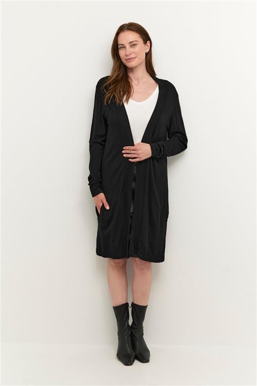 Culture Cuannemarie Long Cardigan Kvinde Black Cardigans Str S - hos Magasin