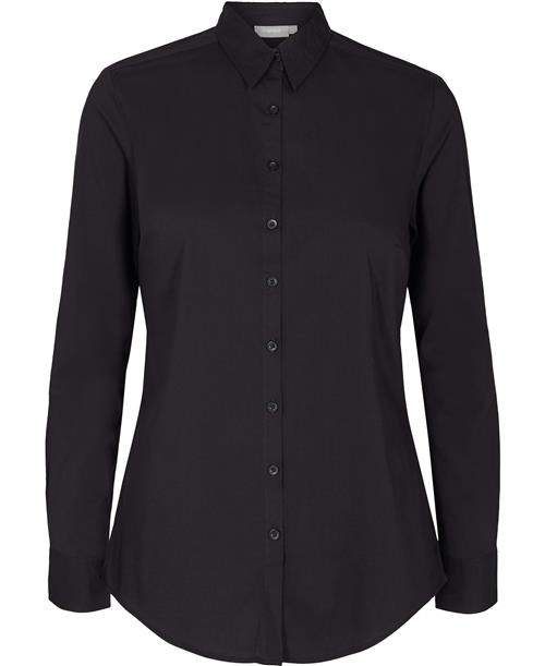 Fransa Zashirt 1 Shirt Solid Kvinde Black Langærmede Skjorter Regular Fit Str M - hos Magasin