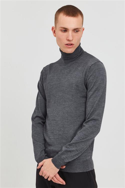 Casual Friday Cfkonrad Merino Roll Neck Knit Mand Pewter Mix Turtlenecks Str XL Merino - hos Magasin