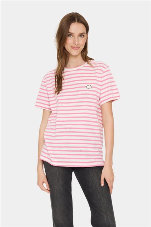 Saint Tropez Ganikasz Tshirt Kvinde Chateau Rose Kortærmede T-shirts Regular Fit Str S - hos Magasin