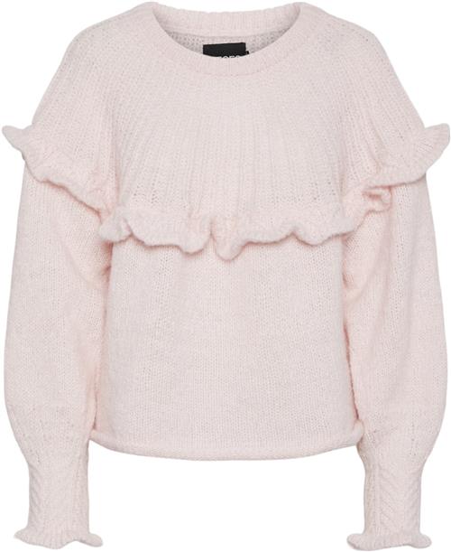 Se Pieces Pcrikka LS Oneck Knit BC Kvinde Ballerina Langærmede Bluser Str L - hos Magasin ved Magasin