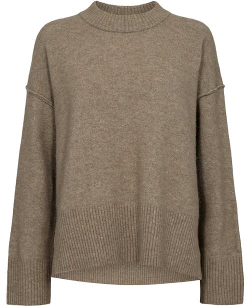 Se DAY Birger et Mikkelsen Josie Cozy Days RD Kvinde Beige Melange Sweaters Str XXL - hos Magasin ved Magasin