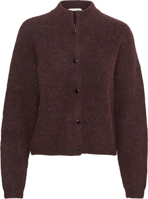 Se Gestuz Alphagz Short Cardigan Noos Kvinde Plum Melange Cardigans Str M - hos Magasin ved Magasin