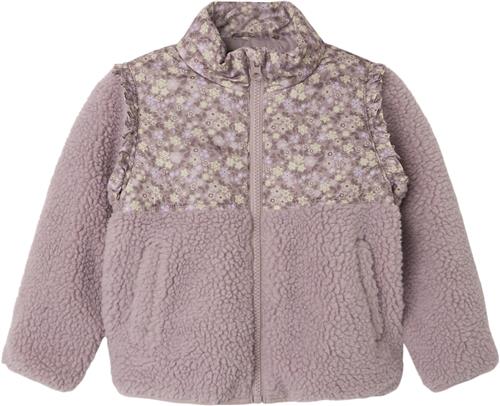 Name It Nmfminna Teddy Jacket Str 98 - Woodrose Overgangsjakker hos Magasin