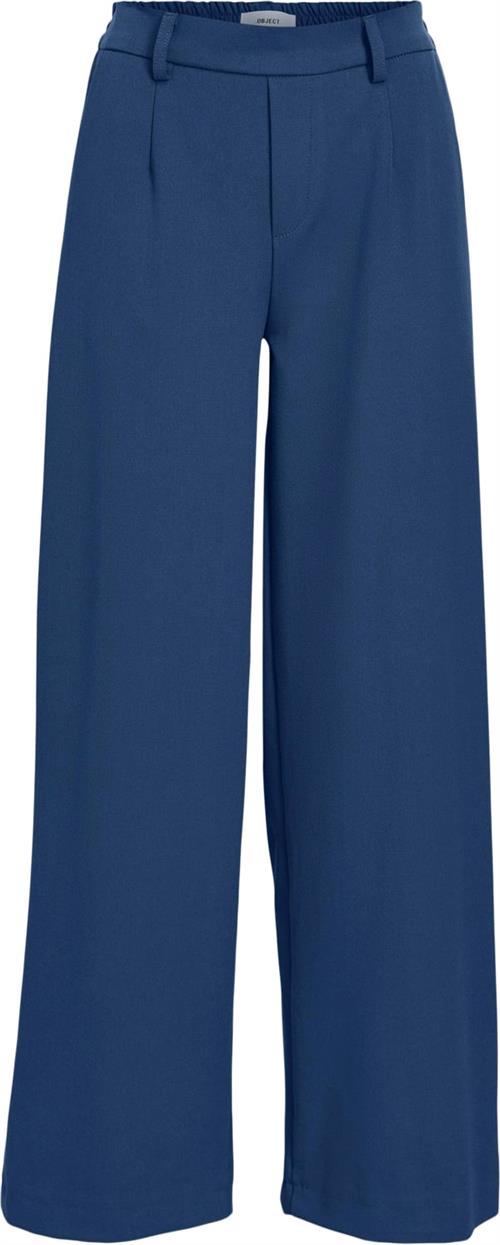 Object Objlisa Wide Pant Noos Kvinde Dark Denim Bukser Med Brede Ben Str 40 - hos Magasin