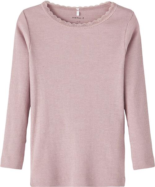 Se Name It Nmfkab LS TOP Noos Str 92 - Deauville Mauve/melange Langærmede T-shirts hos Magasin ved Magasin