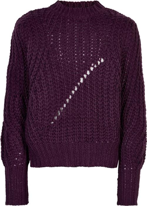 The New Sharon Knit Pullover Str 110-116 cm/5-6 år - Potent Purple Strik hos Magasin