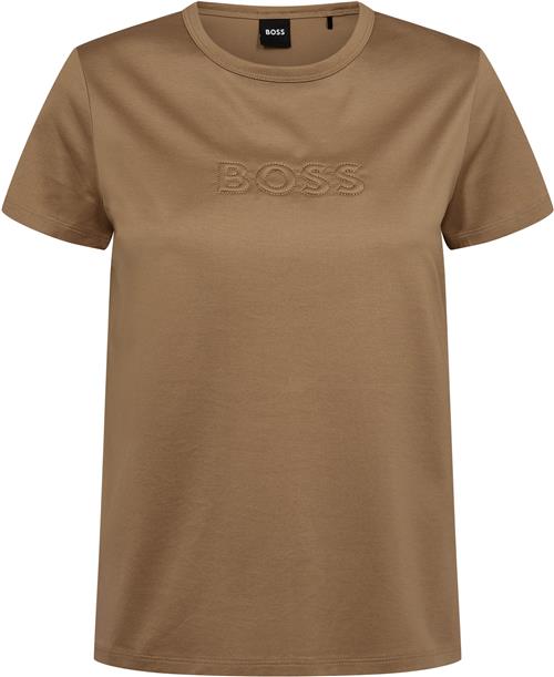 BOSS Eventsa_Logo1 Kvinde Medium Beige Kortærmede T-shirts Str L - hos Magasin